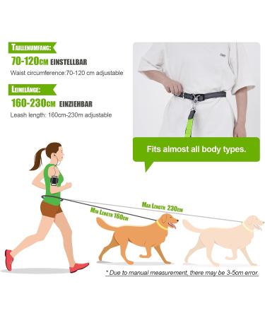 Snocyo Jogging Leash for Medium & Large Dogs | Elastic Reflective Dog Leash with Double Handle & Waist Belt | Perfect for Running & Exercise - Buy Online on SooperMarket.com