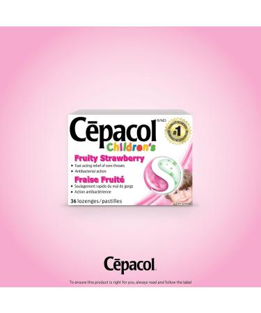 Cepacol Children's Fruity Strawberry Sore Throat lozenges 36 count - Buy Online on SooperMarket.com