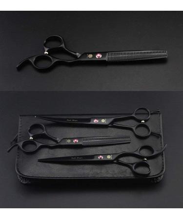 Purple Dragon 7.0 inch Rhinestone Pet Grooming Scissors Set - Dog Hair Cutting & Thinning Shears - Buy Online on SooperMarket.com