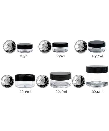 Beauticom 10G/10ML Clear Jars (10 Pack) - BPA Free Makeup Lotion Cream & Eyeshadow Containers with Screw Cap Lids - International Shipping Available - Buy Online on SooperMarket.com