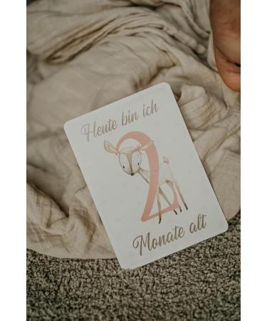 Olgs Milestone Cards for Baby Girls - 45 Unique Cards | Perfect Gift for Birth Baby Showers Pregnancy & Baptism | Boho Style Milestone Cards - Buy Online on SooperMarket.com