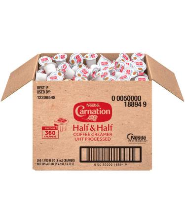 Nestle Carnation Coffee Creamer Half and Half No Refrigeration Made with Real Dairy Box of 360