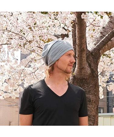 Welrog Women's Chemo Hat & Scarf - Soft Slouchy Turban Head Wrap for Cancer & Hair Loss King Size - Blue & Light Gray - Buy Online on SooperMarket.com