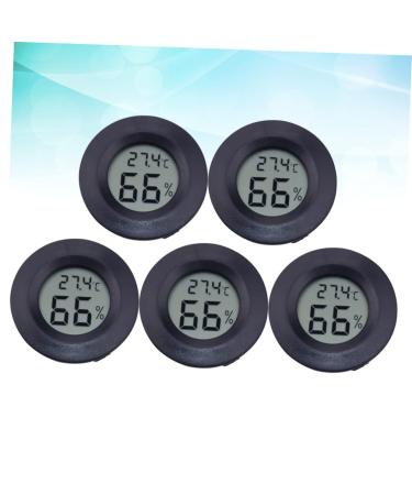IPLUSMILE 5ST CELSIUS Repticip Terrarium Accessories | Round Moisture & Temperature Display | Glass Minitians for Reptiles | 4.5x1.5cm Black - Buy Online on SooperMarket.com