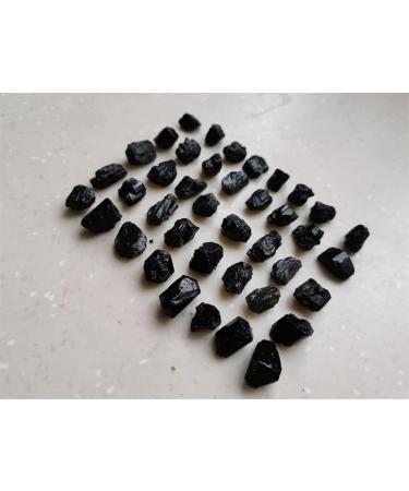for 40pcs Lot Natural Black Tourmaline Rough Stone Rock Specimen60-70g s ningxiao - Buy Online on SooperMarket.com