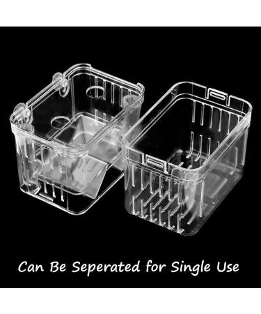 In-Tank Aquarium Breeder Box for Fish Tank | Acrylic Divider for Shrimp Clownfish | Small Fish Hatchery and Incubator - Ideal for Breeding, Isolating Aggressive or Injured Fish - Buy Online on SooperMarket.com