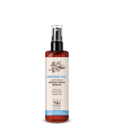 Soapbox Argan Oil Smoothing Serum, Anti-Frizz Serum For All Hair Types with Shea Butter & Vitamin E Repairs Damage & Controls Flyaways - Vegan, Cruelty and Gluten Free Smoothing Serum (5 Fl oz)
