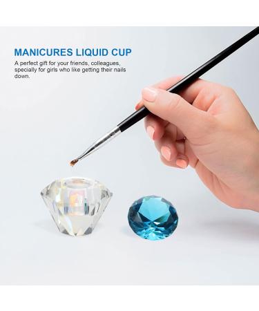 FRCOLOR 3 Pcs Nail Art Crystal Cup Glass Containers with Lids Glass Tumbler Clear Cups Glass Diamond Dappen Dish Crystal Dappen Dish Nail Dappen Dish Manicure White Crystal Vegetable Bowl 5.5x5.5cmx3pcs Bluex3pcs - Buy Online on SooperMarket.com