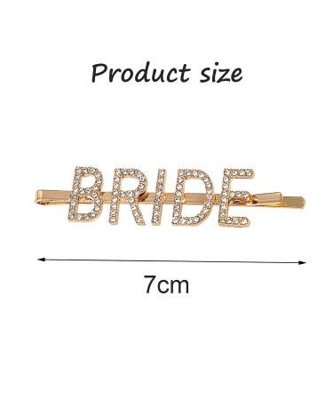 Bridal Hair Clips & Pins - Vintage Rhinestone Letter Accessories for Bride | Wedding Hairpieces for Bachelorette Party - Buy Online on SooperMarket.com
