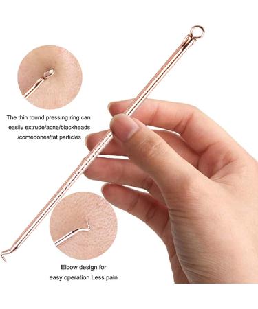 Blackhead Remover Pimple Popper Tool Kit - Professional Acne Extractor Set for Face & Nose - Blemish Whitehead Extraction Tools in Rose Gold Case - Buy Online on SooperMarket.com