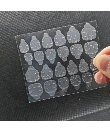 Adhesive Nail Tabs Double Sided Manicure Stickers Waterproof Clear Jelly Gel Tape 10 Sheets 120PCS Adhesive Nail tabs - Buy Online on SooperMarket.com