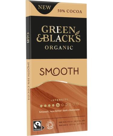 Green & Black's Organic Smooth Dark Chocolate 50% 90 GR - Buy Online on SooperMarket.com