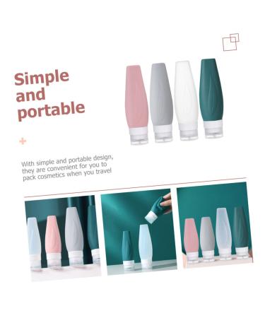 Flexible Silicone Squeeze Bottles Set - Travel Toiletries & Makeup Storage - Ideal for Lotion and Cosmetics - Buy Online on SooperMarket.com