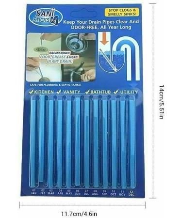 24pcs Sani Drain Cleaner Sticks Sink Deodoriser Keeps Drains & Pipes Clear & Odour free - Buy Online on SooperMarket.com