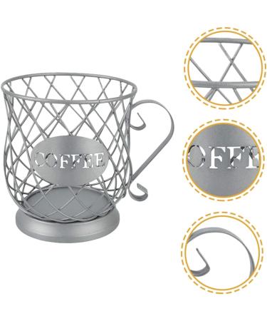 capsule coffee storage creamer container coffee espresso Fruit Storage Basket concentrate Fruit tray 20x19cm Silver - Buy Online on SooperMarket.com
