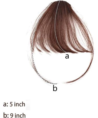 Hair Clip in Bangs Wispy Human Hair Bangs Hairpieces for Women Fringe Neat Faker Bangs with Temples Hairpieces for Party and Daily Wear(Wispy Bangs Dark Brown) Wispy Bangs Dark Brown - Buy Online on SooperMarket.com
