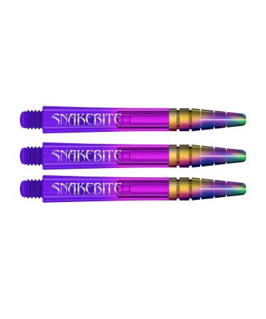 RED DRAGON Peter Wright Snakebite Nitrotech Purple Ionic Dart Stems - 2 Sets per Pack (6 Stems in Total) Purple Medium