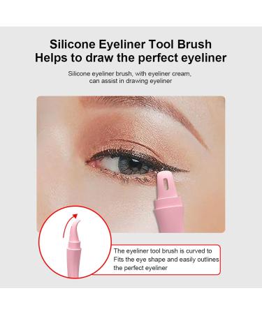 Reusable Eyelinear Stencil Eye Shadow Template Silicone Eye Makeup Assistant Tool Ultra thin Precision Eye Liner Makeup Brushes Set Best Fit for Makeup Handicap and Novice Makeup Pink - Buy Online on SooperMarket.com