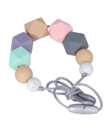 Baby Teething Chew - Safe Silicone Teether Necklace - Vibrant Colors - Portable - Type 3 - Buy Online on SooperMarket.com