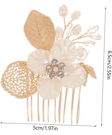 PLAFOPE Gold Leaf Side Comb Metal Hair Comb Hair Side Comb for Women Hair Comb Clip Comb Clips for Hair Leaf Hair Accessories Girl Headpiece Wedding Bride Headpiece Side Comb Headpiece - Buy Online on SooperMarket.com