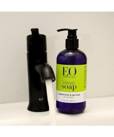 Organic Plant-Based Peppermint & Tea Tree Hand Soap 12oz (Pack of 3) | Gentle Cleanser with Pure Essential Oils - Buy Online on SooperMarket.com
