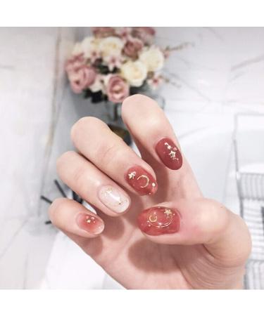 HQdeal Nail Art Studs 3D Decorations Gold Star Moon Sun Heart Beads - 800 pcs - Buy Online on SooperMarket.com