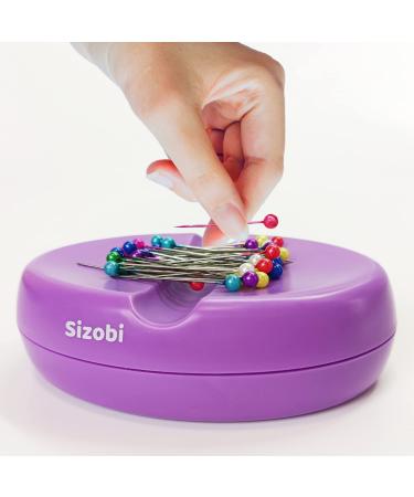Sizobi Magnetic Sewing Pincushion - Purple Pin Holder & Paper Clip Organizer - Buy Online on SooperMarket.com
