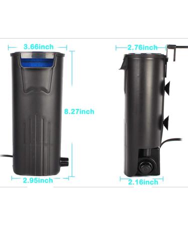 Aquarium Turtle Filter - Bio-Filtration Pump for Reptile Tank - 600L/H Flow Rate - Buy Online on SooperMarket.com