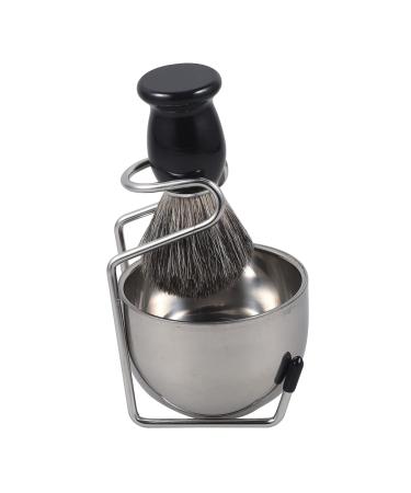 Beavorty 4 Sets Beard Brush Set - Professional Shaving Tools for Men | Portable Shaver & Beard Care Kit | Multi-use Shave Brush & Razor Stand - Buy Online on SooperMarket.com