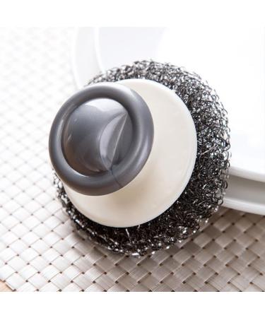 GIISH Stainless Steel Scrubber Heavy Duty Pot Scrubbers Dish Scrubber with Handle Cleaning Brush Wash for Dish - Buy Online on SooperMarket.com