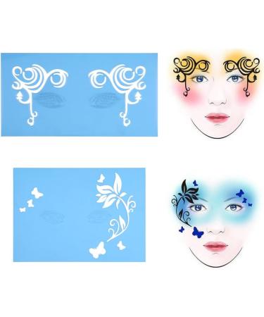 DIY Face Paint Makeup Stencil - Flower & Butterfly Body Coloring Tool for Parties Halloween & Kids' Makeup - Buy Online on SooperMarket.com