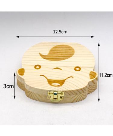 JZK Wooden Baby Milk Teeth Storage Keepsake Box - Baby Tooth Holder for 4-12 Years - Ideal Birthday or Christening Gift for Boys - Beige - Buy Online on SooperMarket.com