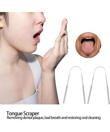 Hiraith U-Shaped Stainless Steel Tongue Scraper | Bad Breath Removal & Oral Health Protection - Buy Online on SooperMarket.com