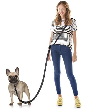 Heelay Hands Free Dog Leash 8.2ft Multifunctional Crossbody Rope with Explosion-Proof Handle and Adjustable Training Hands Free Leash for Small Medium & Large Dogs Walking Jogging and Running Black