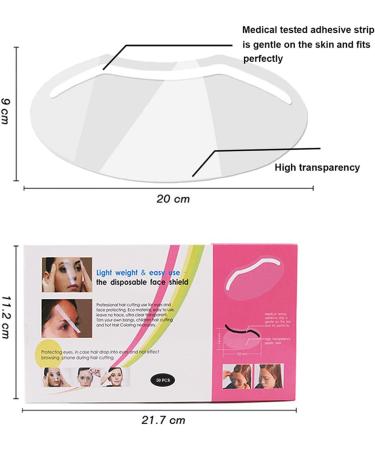 Buy Nitain 50-Piece Transparent Visor Facial Protection Mask for Hair Salons | Safety Face Shield for Barber Haircuts & Beauty Treatments - Buy Online on SooperMarket.com
