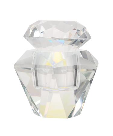 FRCOLOR 1pc Nail Art Crystal Cup Dappen Dish Bowl Nail Powder Dish Acrylic Nail Supplies Glass Tumbler with Lid Crystal Dappen Dish Glass Nail Dish Nail Tech White Crystal Symphony Gel 5.5x5.5cm White