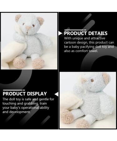 Warmhm Bear Doll & Sloth Plush Toy - Soothing Blanket for Baby Beds | Earth Color Cartoon Comfort | Soft PP Cotton Crib Toy - Buy Online on SooperMarket.com