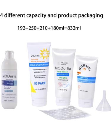 MODorlia 4-Piece Hidden Container Makeup Supplies Empty Bottle Set (Blue) - Buy Online on SooperMarket.com