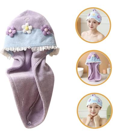 Beavorty Dry Hair Cap Hair Drying Cap Shower Caps Washcloth Turban Bathing Cap Hair Drying Hat Cute Rapid Hair Drying Hat Rapid Drying Hat The Flowers Towel Bath Skirt Scarf Coral Fleece As Shown 65.00X25.00X0.50CM - Buy Online on SooperMarket.com