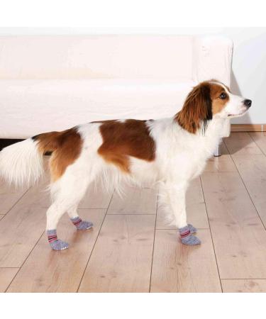 Trixie 19504 Dog Socks - Anti-Slip Large (L) Grey - 2 Pcs - Ideal for Dogs | International Shipping Available - Buy Online on SooperMarket.com
