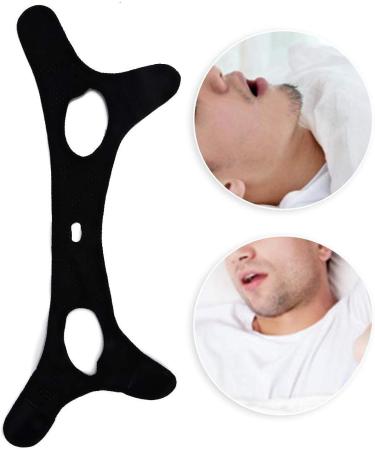 Adjustable Anti-Snore Chin Strap for Snoring Reduction (Black) - Easy to Wear Triangular Mesh Cloth Snoring Aid - Buy Online on SooperMarket.com