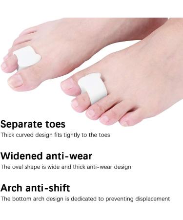 Washable Toe Separators Bunion Corrector 5 Pairs - Reduce Calluses, Relieve Pain - White - Buy Online on SooperMarket.com