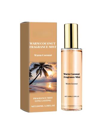 Warm Coconut Fragrance Mist Skin Body Mist Intimate Partner Perfumes for Women Long Lasting Fresh Perfume Spray Portable Natural Non-Greasy Dating Fragrance Warm Coconut (1 Pcs)