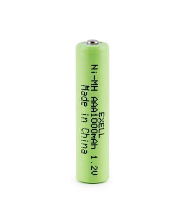 Exell 1.2-Volt Nickel-Metal Hydride Rechargeable Button-Top Battery AAA 1000 mAh Battery Replacement for Electric Razor Toothbrush and More