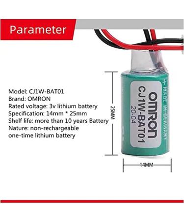 4 Pcs CJ1W-BAT01 3V 1000mAh Battery for CJ1M CJ1G CJ2M CJ2G CP1E CP1L CP1H COMP-311 PLC Controller International Shipping Available - Buy Online on SooperMarket.com