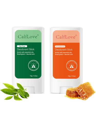 Deodorant Women Aluminum Free Aluminum Free Deodorant for Women Clear Gel with Tea Tree and Honey Almond Essential Oil Skin Safe Smell Great 0.5 Ounce 2 Pack