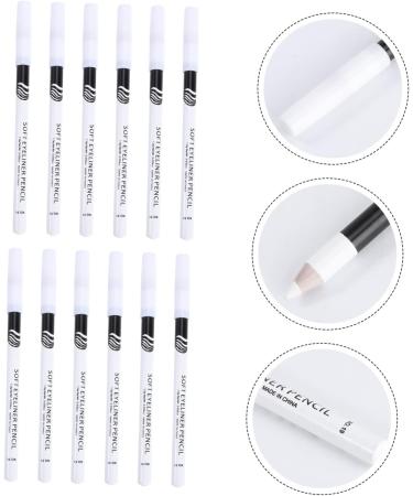 Mikinona 72 Pcs Eyeliner Pencil White Eye Liner Pencial Highlighter Pencil Makeup Eyes Lip Liner Wooden Pole - Buy Online on SooperMarket.com