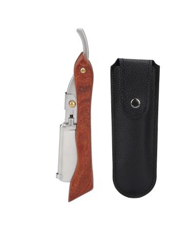 Premium Foldable Razor for Men - Streamlined Design Comfortable Handle & PU Leather Case - Ideal for Hairdressers & Home Use - Buy Online on SooperMarket.com