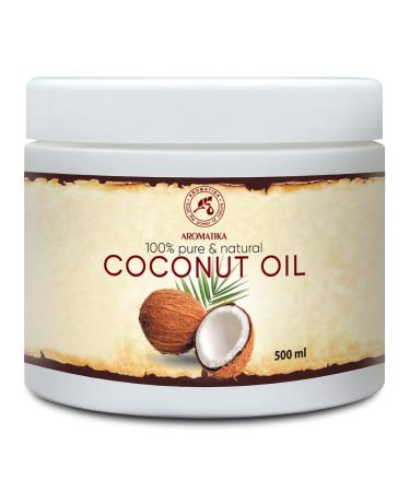 Coconut oil 500ml - Cocos nucifera - Indonesia - cold -pressed - pure & naturally - coconut oil - unaffected - body butter - care for face - hair - body care - Coconut oil 500 ml (1 Pack)