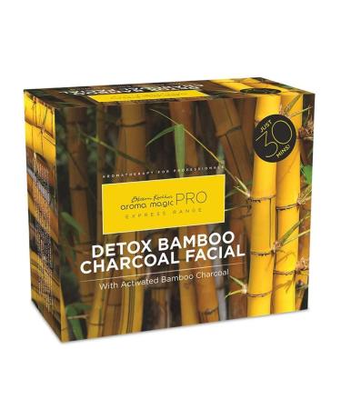 Aroma Magic Bamboo Charcoal Facial Kit - Multi Use | 3 Steps Skincare Set | with Cleanser Peel Off Mask & Concentrate | Removes Excess Oil & Dirt | Retains Moisture & Tightens Pore